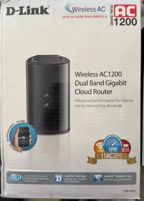 Brand NEW D-Link DIR-850L Wireless AC1200 Dual Band Gigabit Wi-Fi Cloud Router - Image 1 of 2