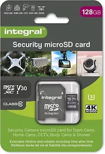 Integral Security Micro SD Card for Dash Cam CCTV Camera C10 TF card 32GB -128GB - Picture 1 of 72