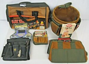 Lot of (5) Tool Bags, Belts & More - Bucket Boss, Tommyco, Work Gear - All NEW!