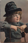 Photo Pc - Children - Poverty - Girl In Hobo Hat Studio Pose Europe 1910S