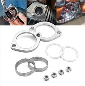 Exhaust Flange Gasket Seal Install Set For 86-UP Harley Big Twin Sportster Dyna - Picture 1 of 3