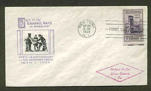 857 PRINTING FDC NEW YORK, NY PLANTY P6a IOOR CACHET - Picture 1 of 1
