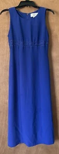 Petite Sophisticate Royal Blue Dress 6P Sleeveless Maxi Pencil Wedding Formal - Picture 1 of 9