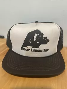 Vintage Original Bear Lines Inc Snap-back Mesh Trucker Hat / Cap Rare Hat! - Picture 1 of 9