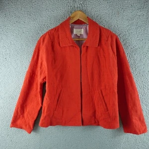 Verge Womens Jacket Small Red Bailey Lined Collared Work Career Corporate Knit - Picture 1 of 8
