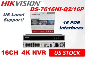 Ⲏіkvіsіon 16 Channel 4K 8MP NVR w/ 16 CH POE Plug and Play No Hard Drive H.265 - Picture 1 of 10