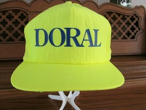 DORAL CIGARETTES BASEBALL CAP BEAUTIFUL FLUORESCENT YELLOW. NEW MADE IN USA - Picture 1 of 4