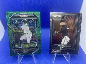 2023 Panini Prizm Jose Salas Green Scoop Sp/75+Brooks Lee Future Supers Rc - Foto 1 di 6