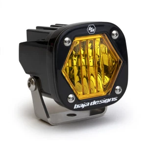 Baja Designs 5000K S1 Amber Wide Cornering LED Light Pod With Black Housing - Picture 1 of 1