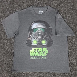 Star Wars Shirt Boys XL Gray Rogue One Mad Engine Crew Neck School Casual Tee - Picture 1 of 6
