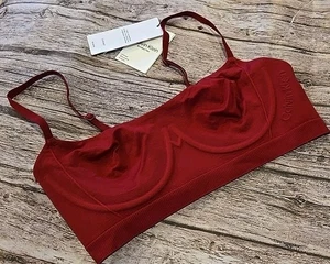 Calvin Klein Women's S Bonded Flex Balconette Bralette Red Carpet NWT(234) - Picture 1 of 7