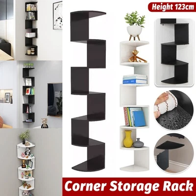 Corner Wall Mounted Multi Tier Storage Rack SpaceSaving for Bathroom Living Room - image 1 of 4