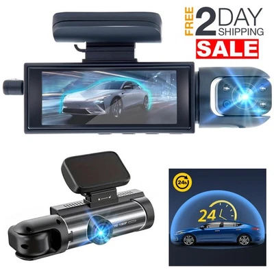 WKREUOAR Camara De Seguridad 24/7 Delantera Para Carro Con Monitor Sensor Visión Nocturna