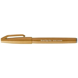 Pentel SES15C Sign Brush Pen Yellow Ochre - Picture 1 of 2