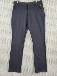 Harley Davidson Womens Stretch Pants Sweatpants Sz 16 Black Pockets High Rise - Picture 1 of 14