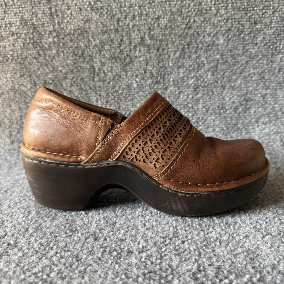 Ariat Shoes Womens Size 7.5 Leather Slip On Comfort Clogs Block Heel Brown - Image 1 of 4