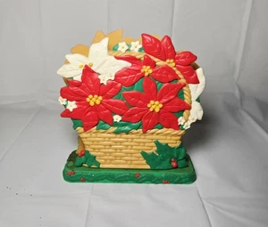 Vintage Christmas Blossoms Tabletop Napkin Holder Avon 1990s - Picture 1 of 4