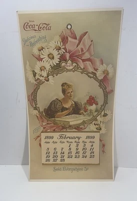 Vintage 1973 Coca Cola Calendars of Valentine February Ad 1899 Calendars - Image 1 of 4