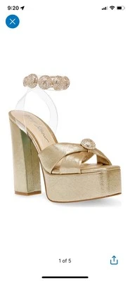 Sandalias de plataforma Betsy Johnson Gold Mason 7 Foto 1 de 4