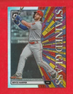 2020 DONRUSS OPTIC HOLO PRIZM STAINED GLASS BRYCE HARPER #12 PHILLIES - Picture 1 of 2