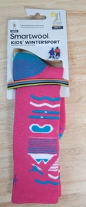 Smartwool Kids Socks Wintersport Over the Calf Full Cushion Power Pink Merino - Picture 1 of 10