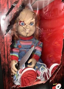 Chucky Puppe 24 Zoll animiert sprechend beweglicher Kopf Arme Sound aktiviert stechend NEU - Bild 1 von 5