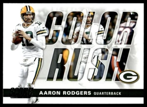 2017 Score Color Rush Aaron Rodgers Green Bay Packers #6 - Picture 1 of 2