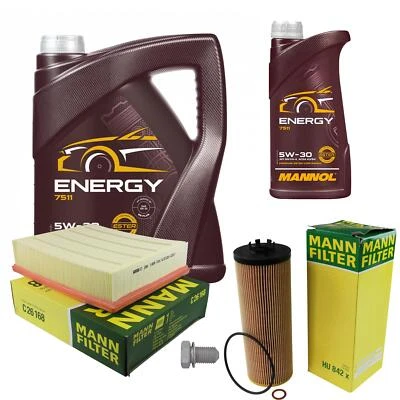MANN Inspektionspaket 6 L MANNOL Energy 5W-30 für Skoda Superb I 2.5 TDi - Bild 1 von 4