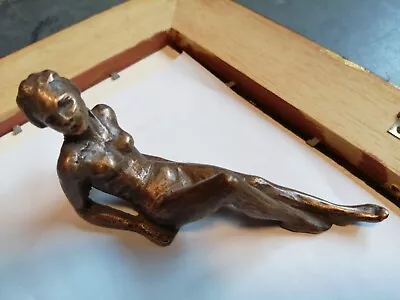 Weiblicher Akt Bronze Skulptur Frauen Erotik 100% Bronze 145 G • 25€