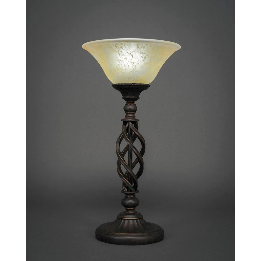 Lámpara de Mesa Toltec Eleganté, Granito Oscuro, 10" Ámbar Mármol Vidrio - 63-DG-513 Foto 1 de 1