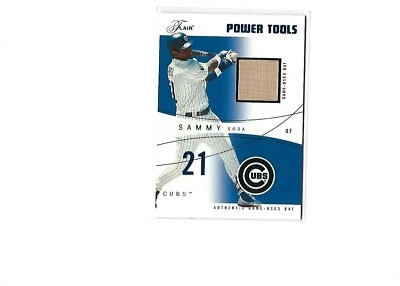  Tarjeta Flair Power Tools 2004 juego usada Bat Blue Sammy Sosa Foto 1 de 2