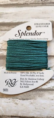 Rainbow Gallery Splendor Forest Green 831 100% Silk 8 Yards Needlework - Image 1 of 3