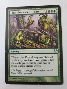 MTG Magic The Gathering Card Phosphorescent Feast Sorcery Green Eventide - Picture 1 of 2