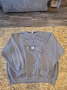 Montana State Bobcats Sweatshirt Men's 2XL Grey~Fruit Of Loom-56" Chest-NEW - Picture 1 of 5