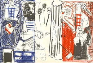 Litografia originale Vincent Corpet 1986 (senza titolo) - Foto 1 di 1