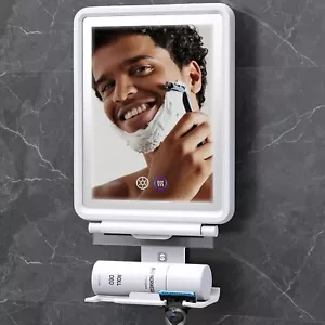 Heated Shower Mirror Fogless for Shaving, 3 Colors Stepless Dimmable Lights - Picture 1 of 7