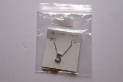 Collar Karen Scott Chapado en Rodio Letra S Colgante Nuevo Con Etiquetas Foto 1 de 4