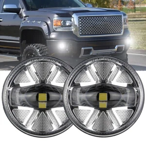 Front Chrome LED Fog Lights For GMC Sierra 1500 07-13 Sierra 2500HD 3500HD 07-14 - Picture 1 of 11