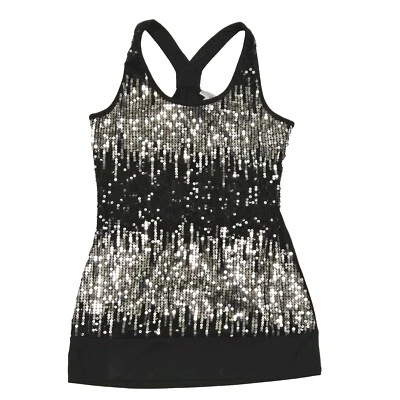 Sexy Casual Glam Boss Summer Razor Back Sequin Tank Size L - Image 1 of 4