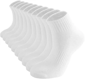 Men / Womens Ankle Socks Thin Cotton Gym Socks Athletic Mini Crew Socks 5 Pairs - Picture 1 of 6