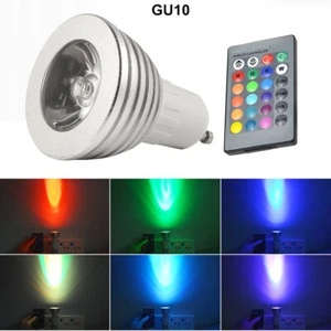 GU10 3W 16 Color LED RGB Magic spot Light Bulb Lamp 25 Led Mini Christmas Lights - Picture 1 of 9