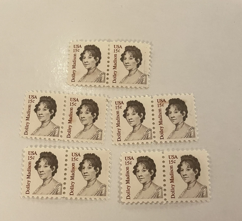 US. 1822. 15c. Dolley Madison (1768-1849). Set Of 10 MNH. 1980 - Image 1 of 1