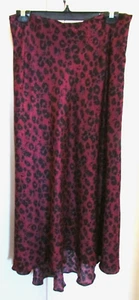 Ba&sh Cherry Black Viscose Midi Skirt Size 8 - Picture 1 of 6