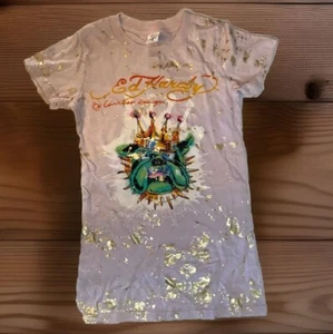 ED HARDY KIDS NWOT GIRLS KING BULLDOG -LILAC P SIZE M MEDIUM - Picture 1 of 6