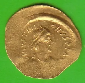 GOLD Byzantium tremissis 527-565 in vz embossing weak nswleipzig - Picture 1 of 2