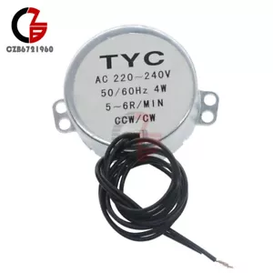 TYC-50 AC220-240V Synchronous Motor 5-6RPM CW/CCW 4W Torque 4KGF CM - Picture 1 of 8