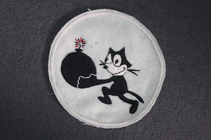 PARCHE ESCUADRÓN EE. UU. SEGUNDA GUERRA MUNDIAL EE. UU. EN MUY BUEN ESTADO-3 FELIX CAT CON BOMBA - Imagen 1 de 1