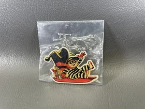 Mcdonald's Christmas Hamburglar Sledding Lapel Pin NIP - Picture 1 of 2