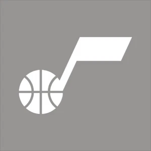 Utah Jazz #7 NBA Team Logo 1 Color Vinyl Decal Car Window Wall - Picture 1 of 7