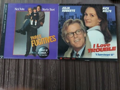 (2) Nick Nolte Laserdiscs I Love Trouble (Letterbox) & Three Fugitives  - Image 1 of 4